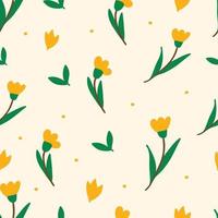 Seamless floral pattern with spring flowers-02 vector