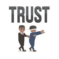 business african trust design character with text vector