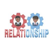 business african relationship design people person with textbusiness african relationship design people person with text vector