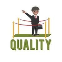 business african quality design character with text vector