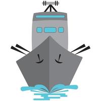 battleship illustrationi con vector