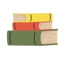 Stack of books  flat design vector