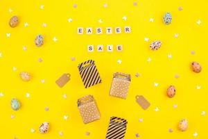 Creative Top view holiday Easter Sale Concept photo