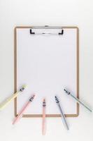 Empty clip board with copy space mock up template photo