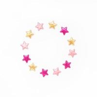 Decorative stars round wreath frame photo