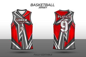 plantilla de diseño de camiseta de baloncesto. uniforme delante y detrás. vector de camiseta deportiva.