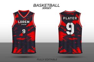 Basketball jersey design template. Uniform front and back. Sports jersey vector. vector