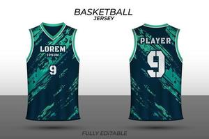 Basketball jersey design template. Uniform front and back. Sports jersey vector. vector