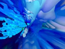 Liquid Color Fusion blue tosca colorful abstract background photo