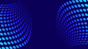 Blue wave and halftone effect background. vector