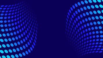 Blue wave and halftone effect background. vector