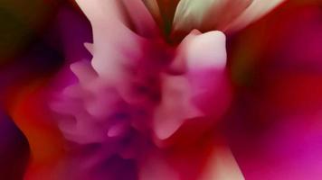 Beautiful red pink geometric floral composition on dark background Abstract liquid photo