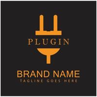 Electrical plugin icon logo vector flat design