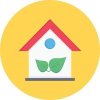 ilustración de vector de casa verde sobre un fondo. símbolos de calidad premium. iconos vectoriales para concepto y diseño gráfico.
