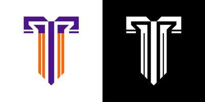 Letter T logo design. Branding identity corporate vector T icon and logo.