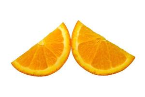 fresh orange sliced on white background photo