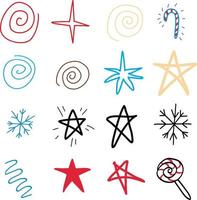 Set of Christmas doodles. vector illustration