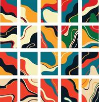 plantillas maravillosas modernas abstractas con formas orgánicas vector