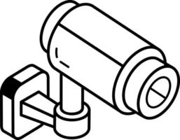 Check out linear isometric icon of cctv vector