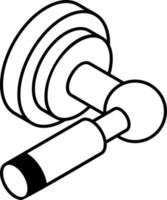 An outline isometric icon of digital lock vector