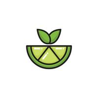 Lemon fruit logo design vector
