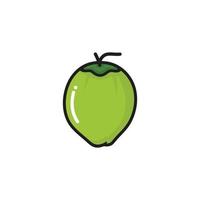 vector de diseño de icono de fruta de coco