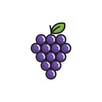 Grape fruit logo design vector