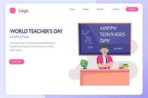 world teachers day icon set. Flat vector template Style Suitable for Web Landing Page.