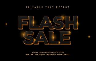 Flash sale text effect vector