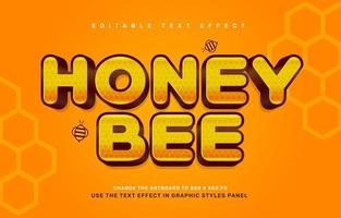 Honey text effect vector