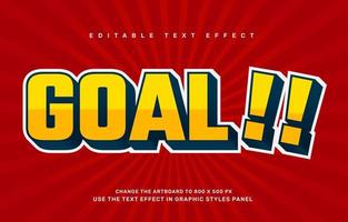 Goal text effect vector