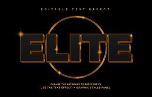 Gold elite text effect vector