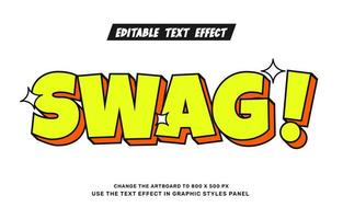 comic text effect vector