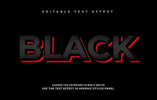 Black text effect vector