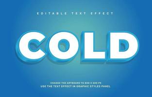 Cold text effect vector