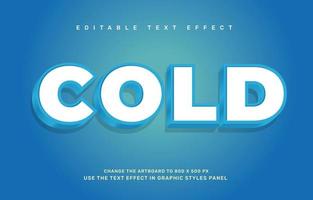 Cold text effect vector