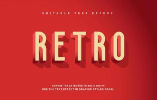 retro text effect vector