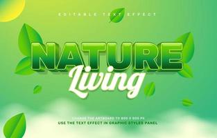 Nature text effect vector