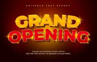 Grand Opening text effect vector