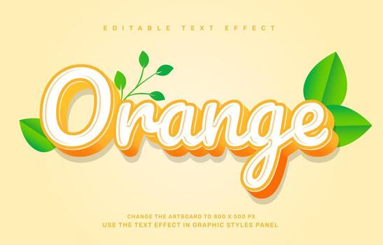 Orange text effect vector