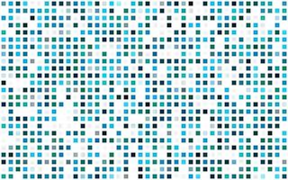 Light Blue, Green vector seamless pattern in square style.