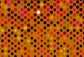 Dark Pink, Yellow vector cover with spots.