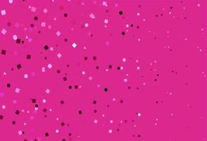 Light Pink vector template with crystals, circles, squares.