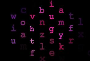 Dark pink, blue vector layout with latin alphabet.