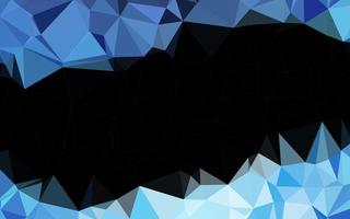 Dark BLUE vector polygonal background.