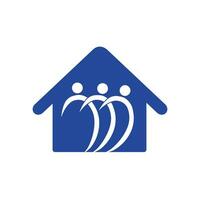 Community home logo. Adoption and community care center. vector