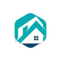 diseño de logotipo inmobiliario. símbolo de logotipo o icono para bienes raíces o negocios de construcción de edificios. vector