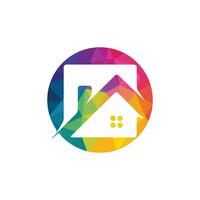 diseño de logotipo inmobiliario. símbolo de logotipo o icono para bienes raíces o negocios de construcción de edificios. vector