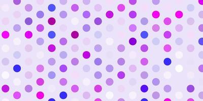 Light purple, pink vector background with bubbles.