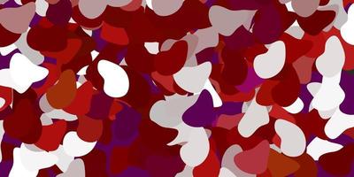 Light red vector background with random forms.